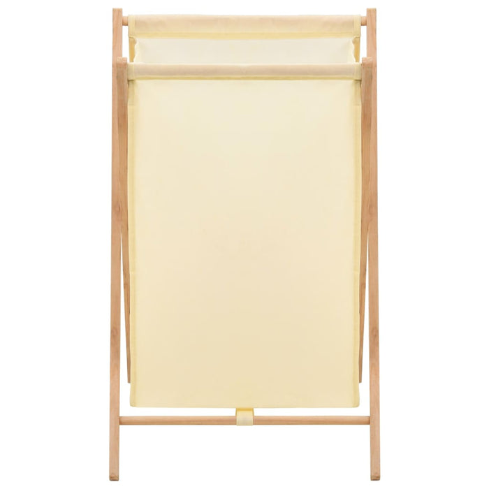 Portabiancheria in Legno di Cedro e Tessuto Beige 42x41x64 cm 246440