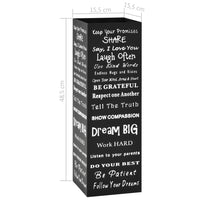 Porta Ombrelli con Scritte in Acciaio Nero 246795