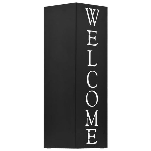 Porta Ombrelli Welcome in Acciaio Nero 246796