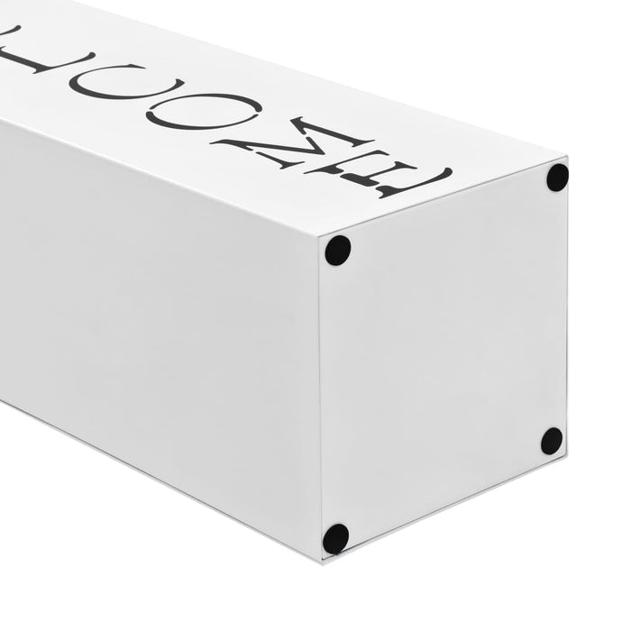 Porta Ombrelli Welcome in Acciaio Bianco 246797