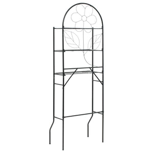 Scaffale da Bagno Nero 60x33x174 cm 246722