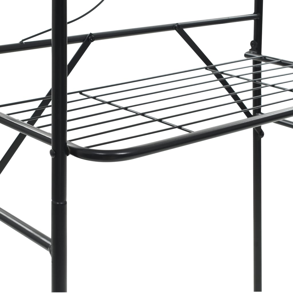 Scaffale da Bagno Nero 60x33x174 cm 246722