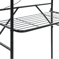 Scaffale da Bagno Nero 60x33x174 cm 246722