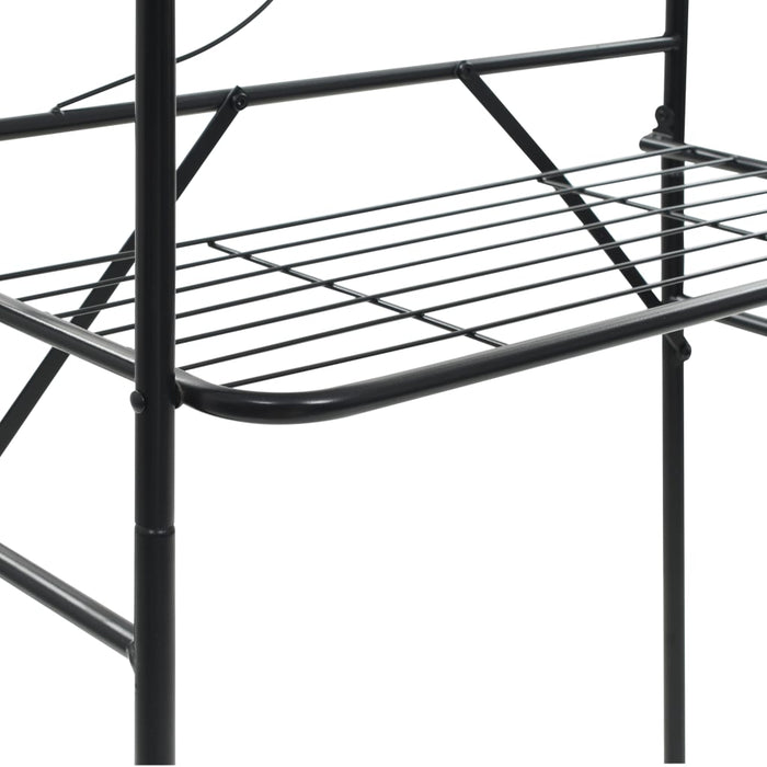 Scaffale da Bagno Nero 60x33x174 cm 246722