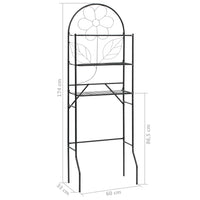 Scaffale da Bagno Nero 60x33x174 cm 246722