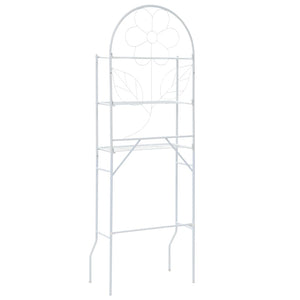 Scaffale da Bagno Bianco 60x33x174 cm 246723