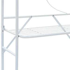 Scaffale da Bagno Bianco 60x33x174 cm 246723