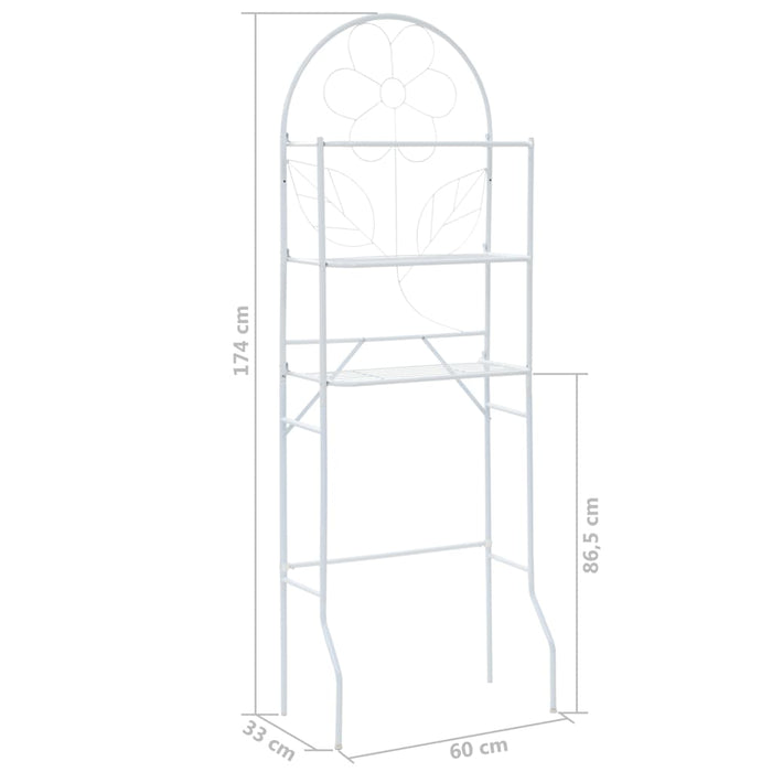 Scaffale da Bagno Bianco 60x33x174 cm 246723