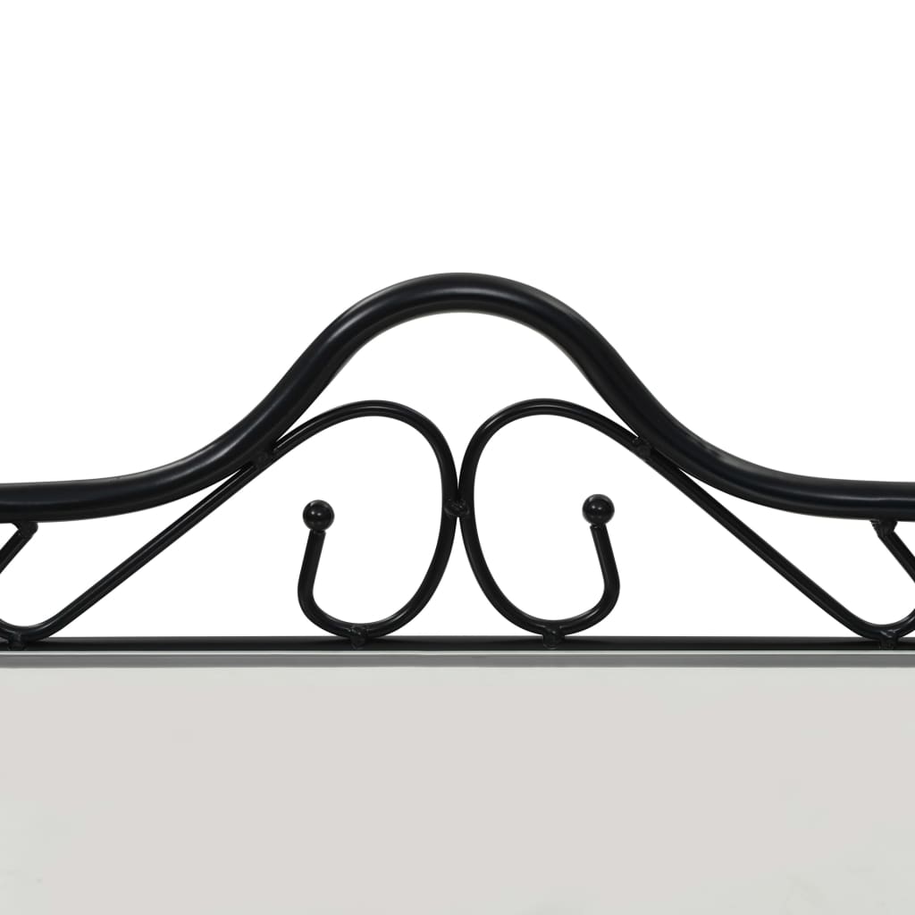 Comodino in Acciaio e Vetro Temperato 45x30,5x60cm Nero 246726