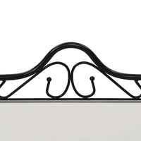 Comodino in Acciaio e Vetro Temperato 45x30,5x60cm Nero 246726