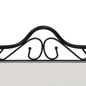 Comodino in Acciaio e Vetro Temperato 45x30,5x60cm Nero 246726