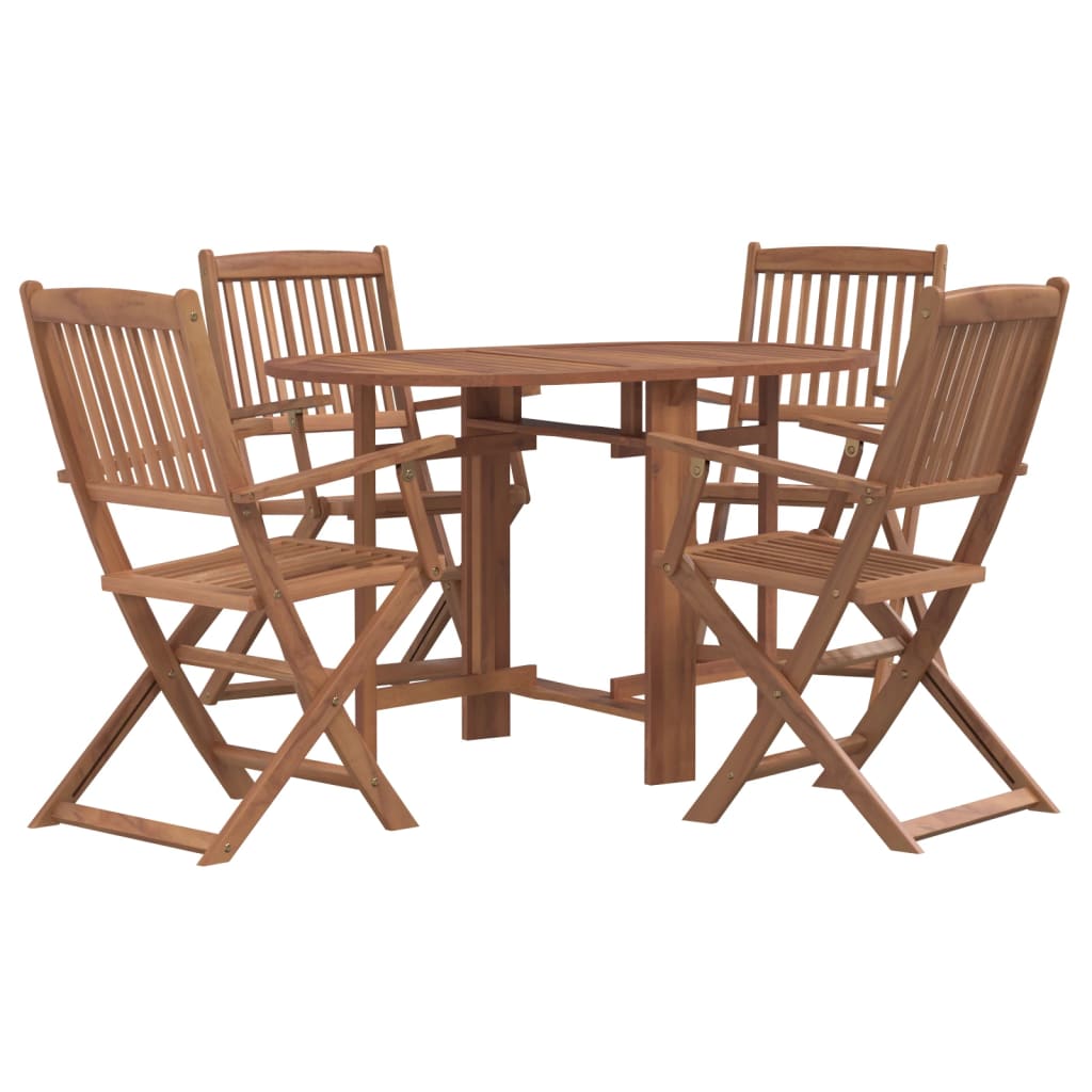Set da Pranzo da Giardino 5 pz in Legno Massello di Acacia 44020
