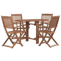 Set da Pranzo da Giardino 5 pz in Legno Massello di Acacia 44020