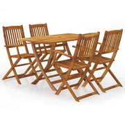 Set da Pranzo da Giardino 5 pz in Legno Massello di Acacia cod mxl 52916