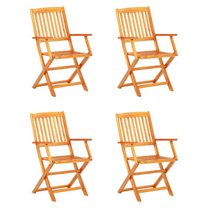 Set da pranzo pieghevole da esterno 5 pezzi in legno massello di acacia 02_0014708