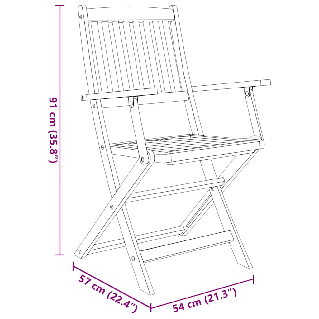 Set da Pranzo da Giardino 5 pz in Legno Massello di Acacia cod mxl 52916