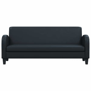 Set Divani 2 pz in Pelle Artificiale Nera cod mxl 25073