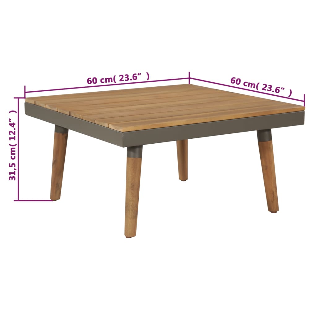 Set Divani da Giardino 4 pz con Cuscini Legno di Acacia Marrone 44239