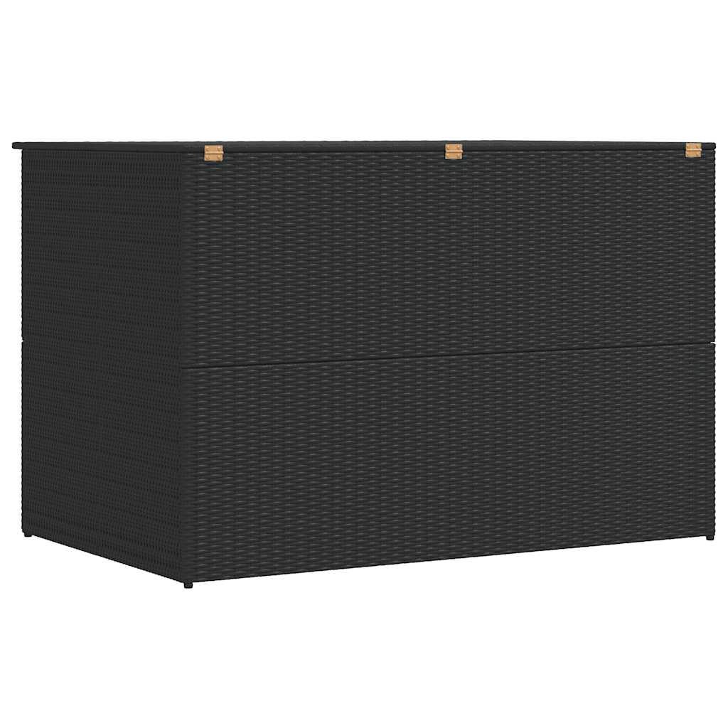 Baule da Giardino Nero 150x100x100 cm in Polyrattan 44245