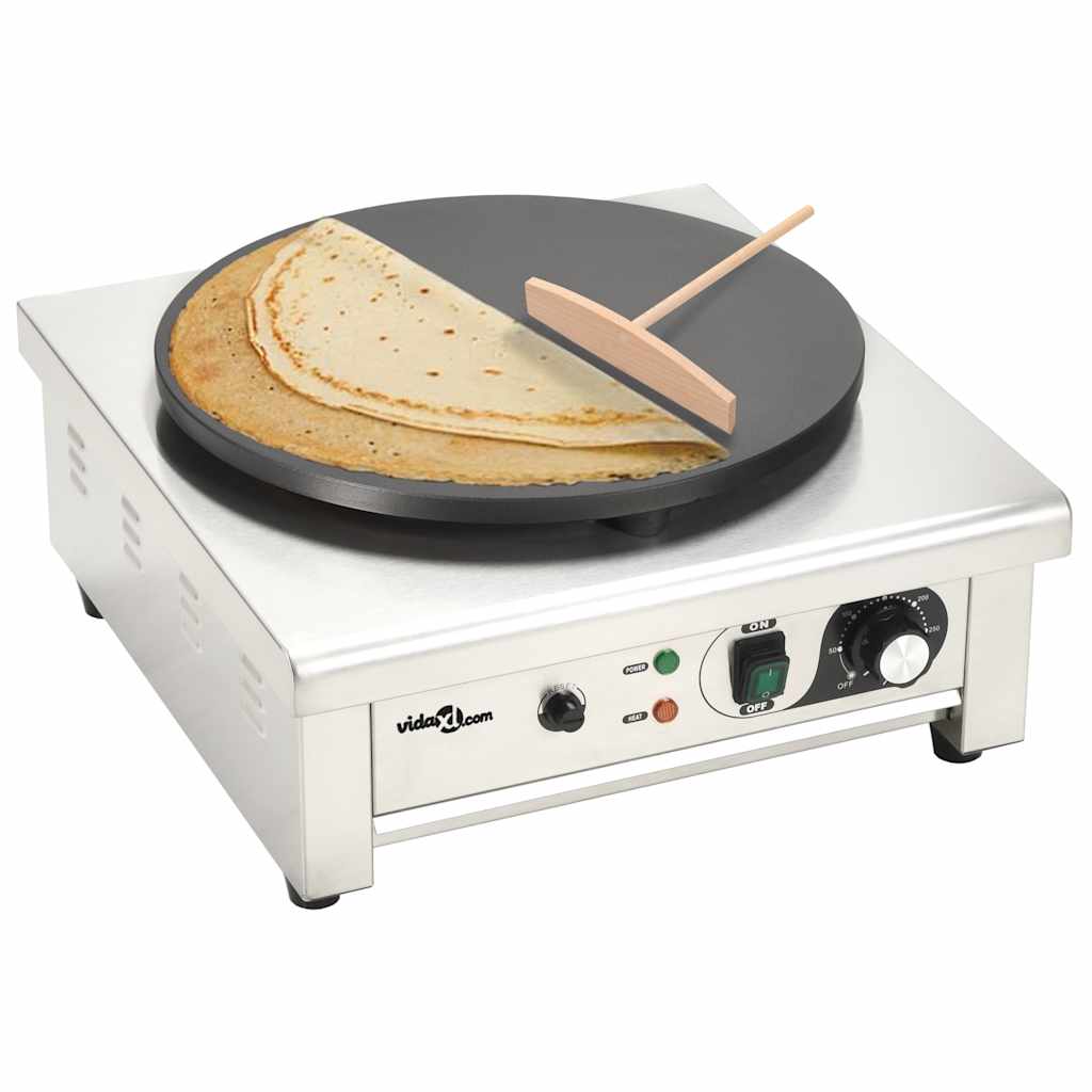 Piastra Elettrica per Crepes con Vassoio Estraibile 40 cm 3000 W 50740