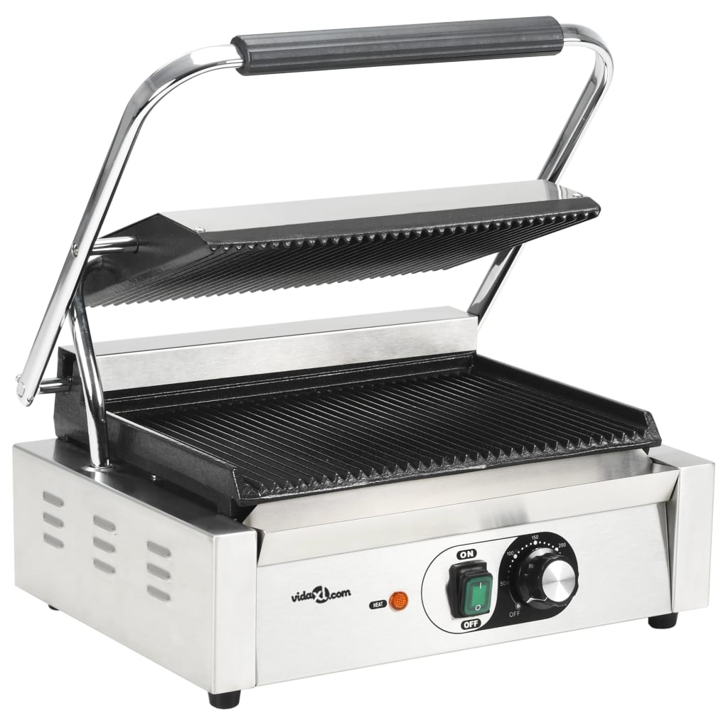 Griglia per Panini Scanalata 2200 W 43x30,5x20cm  cod mxl 70512