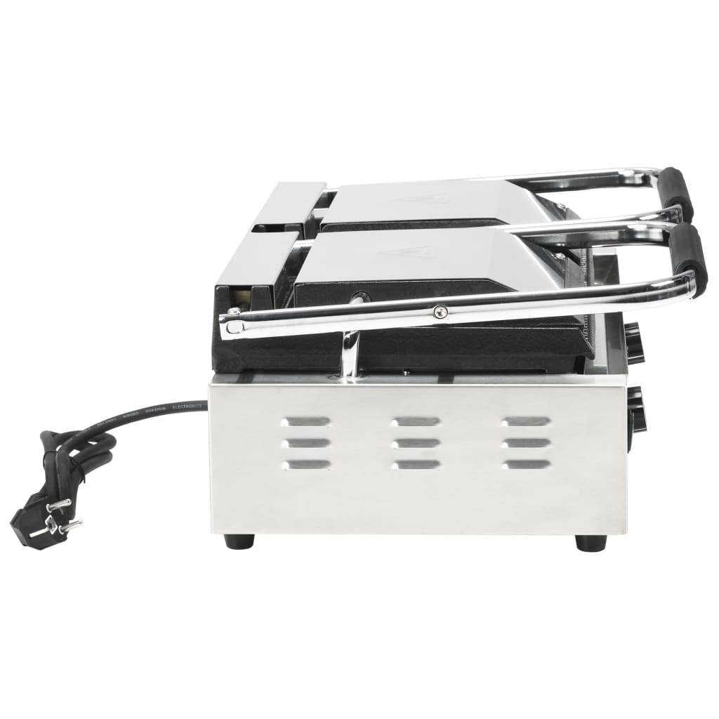 Doppia Griglia per Panini Scanalata 3600 W 57x30,5x20 cm 50751