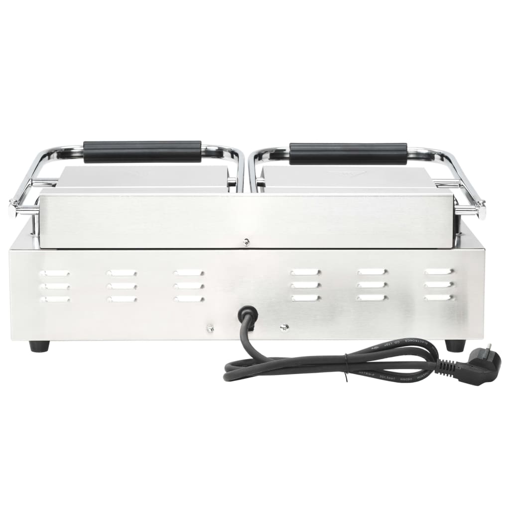 Doppia Griglia per Panini Scanalata 3600 W 57x30,5x20 cm 50751