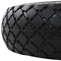 Ruote Carrello a Mano 2 pz in PU Solido 3.00-4 (260x85) 142971