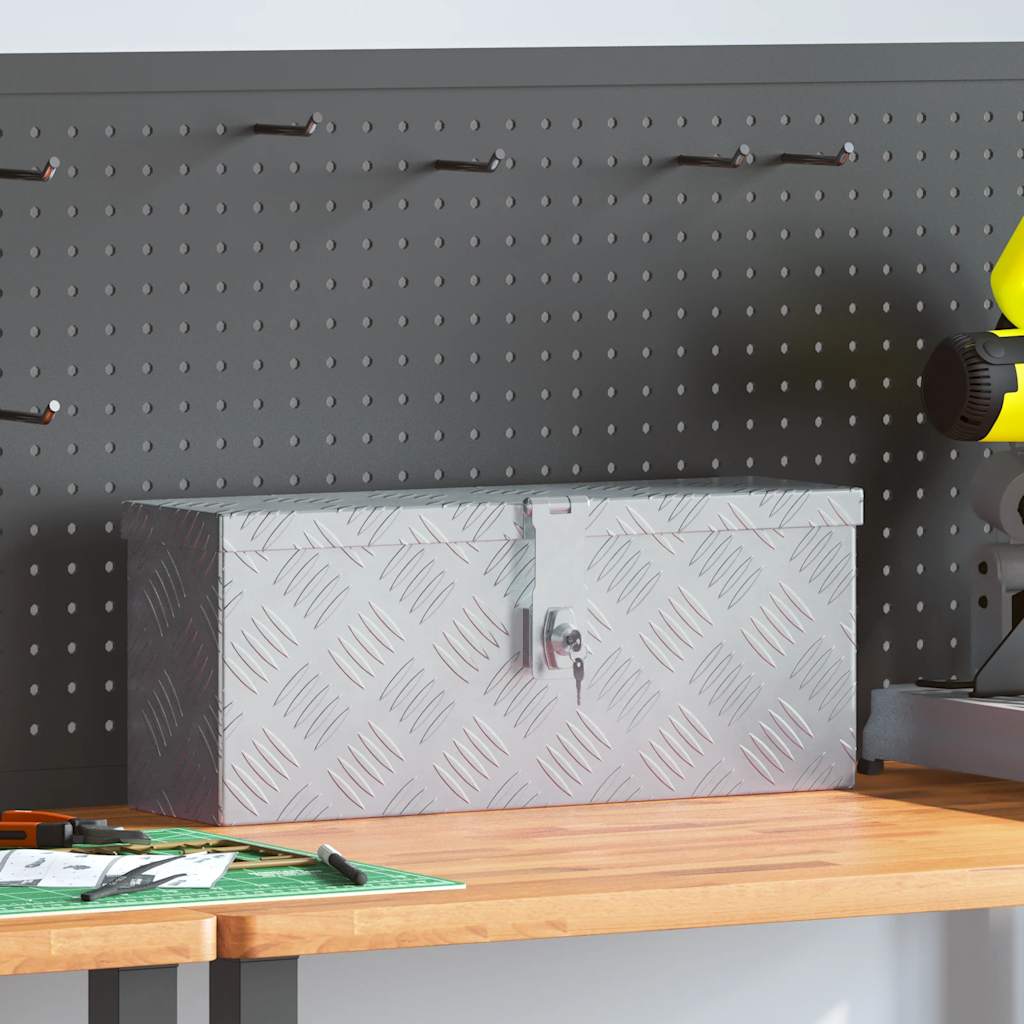 Cassetta in Alluminio 48,5x14x20 cm Argento 142935