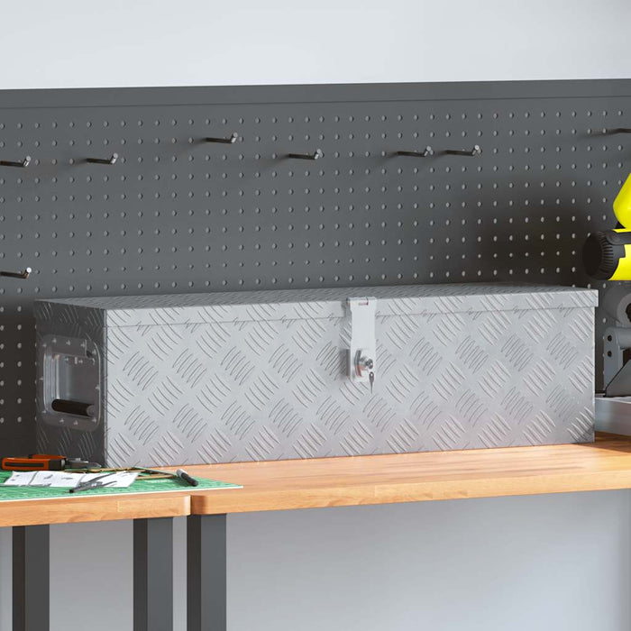 Cassetta in Alluminio 80,5x22x22 cm Argento 142937