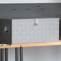 Cassetta in Alluminio 90,5x35x40 cm Argento 142940