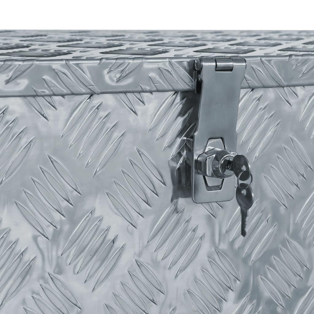 Scatola in alluminio 110,5 x 38,5 x 40 cm argento 02_0003197