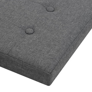 Pouf Pieghevoli con Contenitore 2pz Grigio Scuro in Simil Lino cod mxl 71291