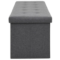Cassapanca Pieghevole in Simil Lino 150x38x38 cm Grigio Scuro 247089