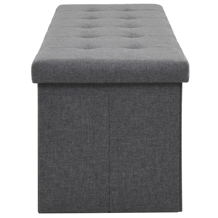 Cassapanca Pieghevole in Simil Lino 150x38x38 cm Grigio Scuro 247089