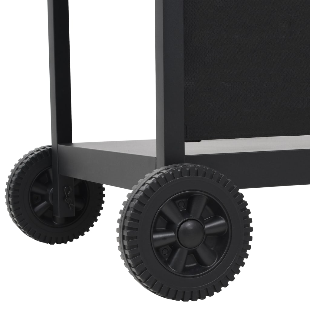 Barbecue Griglia a Gas con 6 Fornelli Acciaio Nero 44282