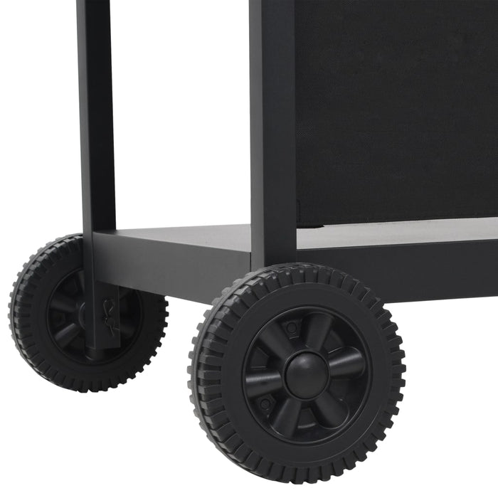 Barbecue Griglia a Gas con 6 Fornelli Acciaio Nero 44282