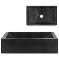 Lavello 45x30x12 cm Marmo Lucido Nero 142772