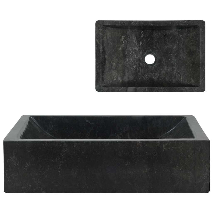 Lavello 45x30x12 cm Marmo Lucido Nero 142772