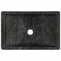 Lavello 45x30x12 cm Marmo Lucido Nero 142772