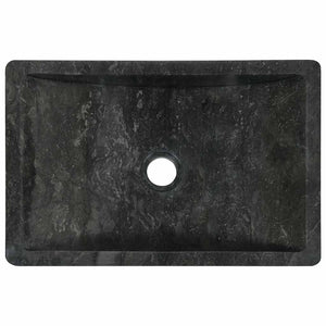 Lavello 45x30x12 cm Marmo Lucido Nero 142772