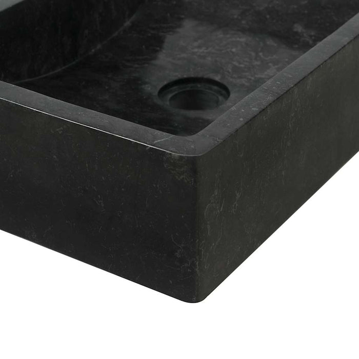 Lavello 45x30x12 cm Marmo Lucido Nero 142772