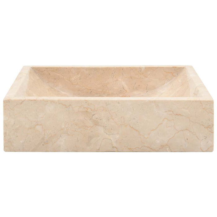 Lavello-Lavandino 45x30x12 cm Marmo Lucido Crema