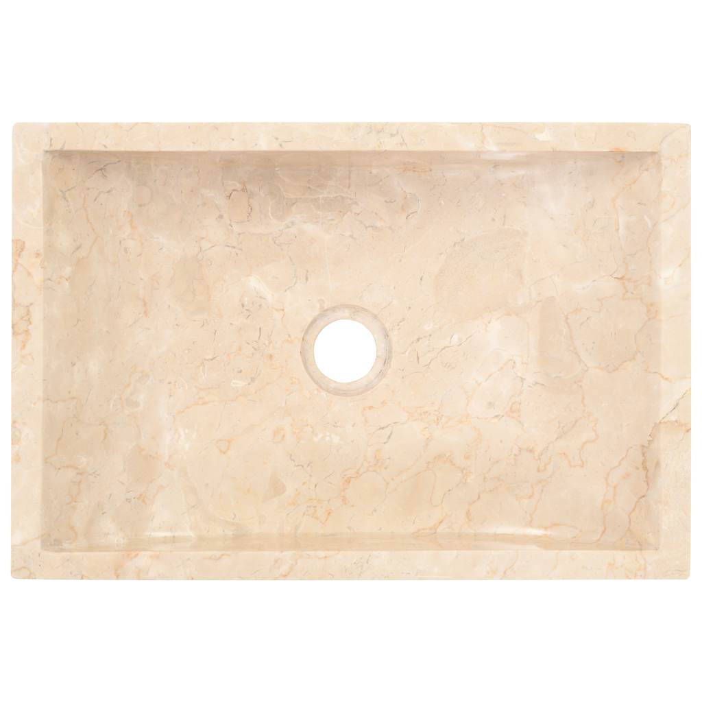 Lavello 45x30x12 cm Marmo Lucido Crema 142773