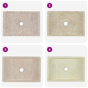 Lavello 45x30x12 cm Marmo Lucido Crema 142773