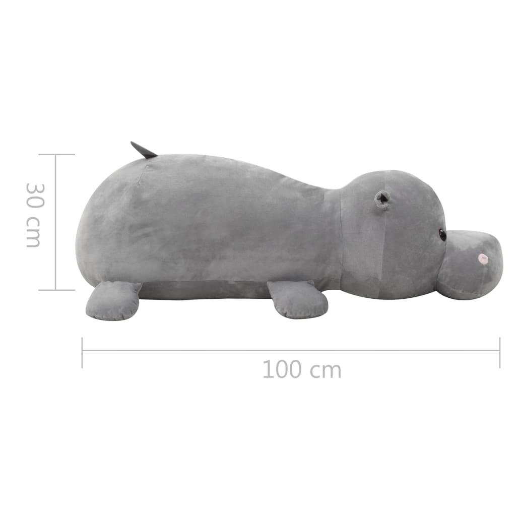 Giocattolo di Peluche Ippopotamo Grigio 80245