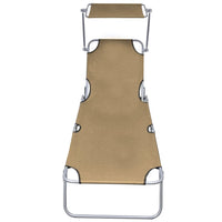 Lettino Prendisole Pieghevole con Baldacchino in Acciaio Talpa cod mxl 25445