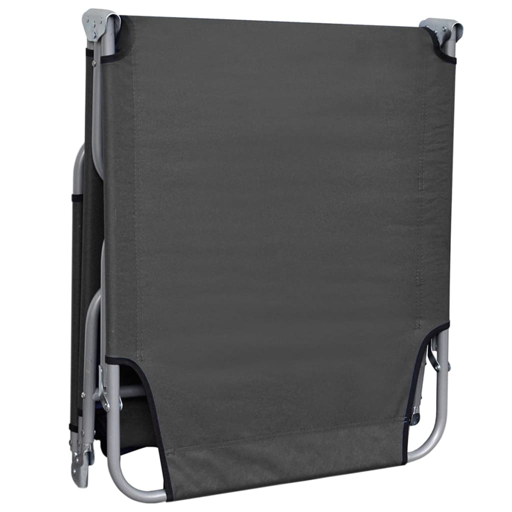 Sdraio sedia a sdraio lettino da giardino lettino da giardino terrazza pieghevole mobile da esterno con schienale regolabile grigio 02_0012860