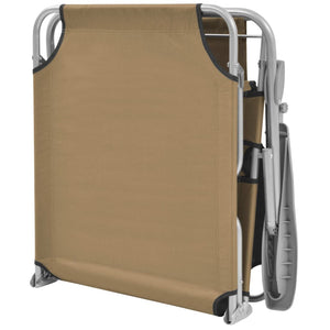 Sdraio sedia a sdraio prendisole lettino da giardino terrazza pieghevole mobili da esterno con tendalino in acciaio tortora 02_0012814