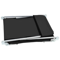 Sdraio pieghevoli 182 cm 2 pezzi acciaio e tessuto nero 02_0011936
